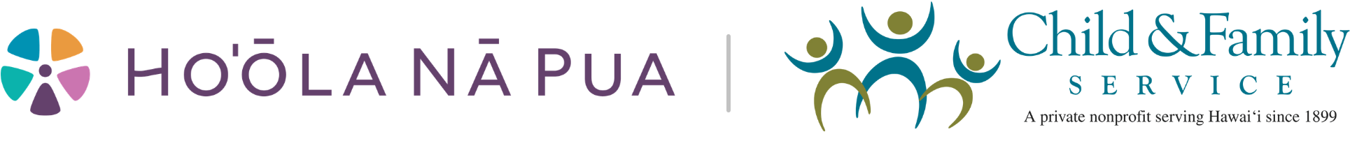 Hoʻōla Nā Pua logo next to the Child and Family Service logo.